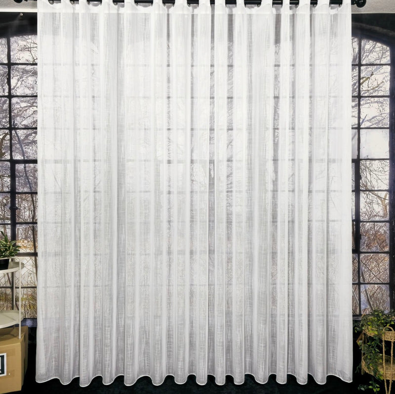 Wave Vorhang „Grida“ – Struktur Halbtransparent in Reinweiß