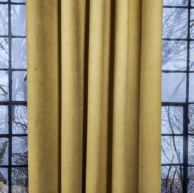 Wave Vorhang „Solea“ – Blickdicht in Senfgelb
