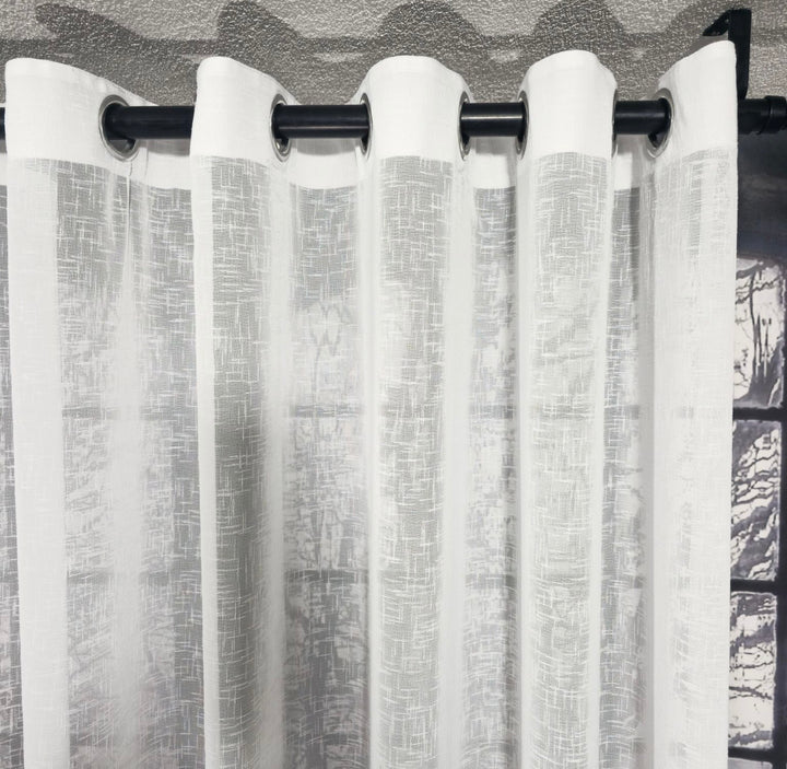 Wave Vorhang „Auréa“ – Struktur Halbtransparent in Reinweiß