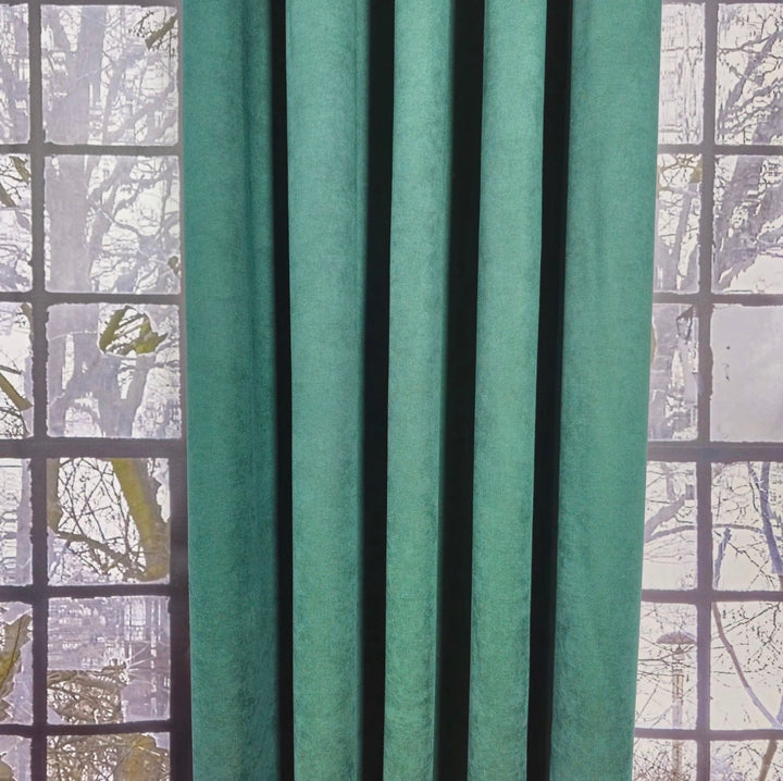 Verdunkelungsvorhang „Emerald“ – Samtoptik in Petrol