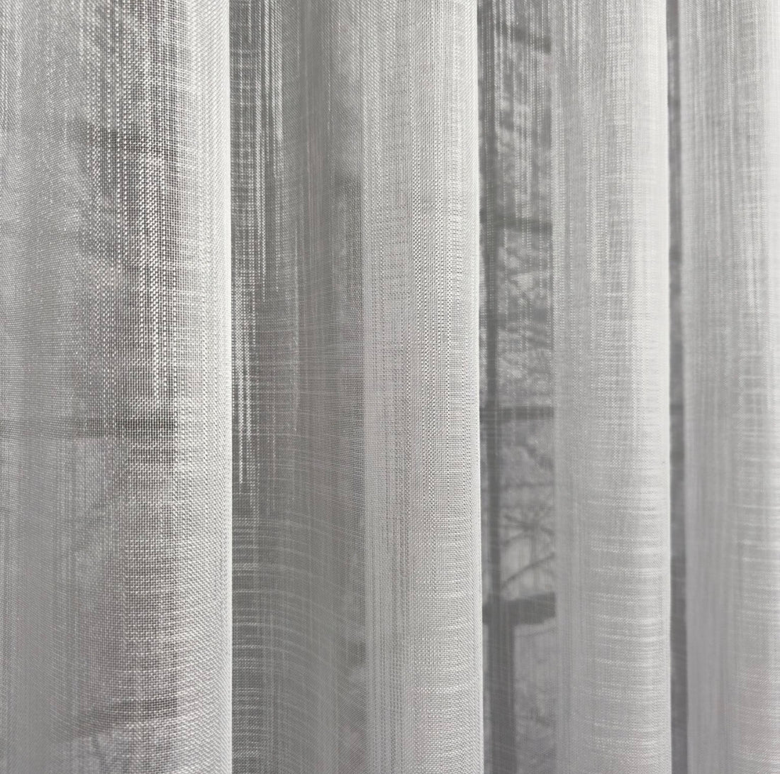 Wave Vorhang „Grida“ – Struktur Halbtransparent in Reinweiß