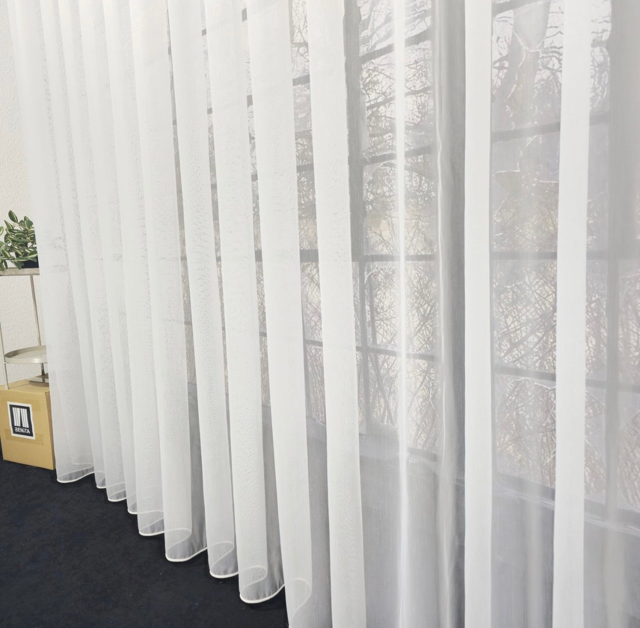 Wave Vorhang „Lumière“ – Halbtransparent in Reinweiß