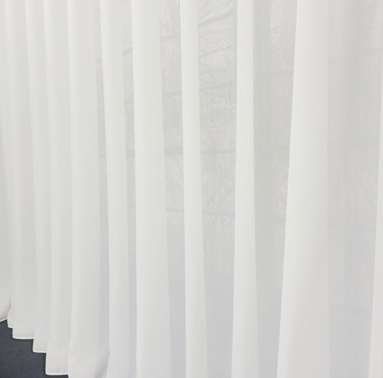 Wave Vorhang „Lumière Pure“ – Halbtransparent in Reinweiß