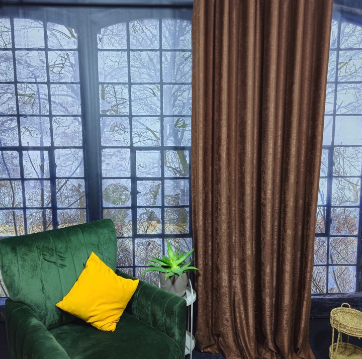 Verdunklungsvorhang „Noir Luxe“ – Samt in Espresso-Braun
