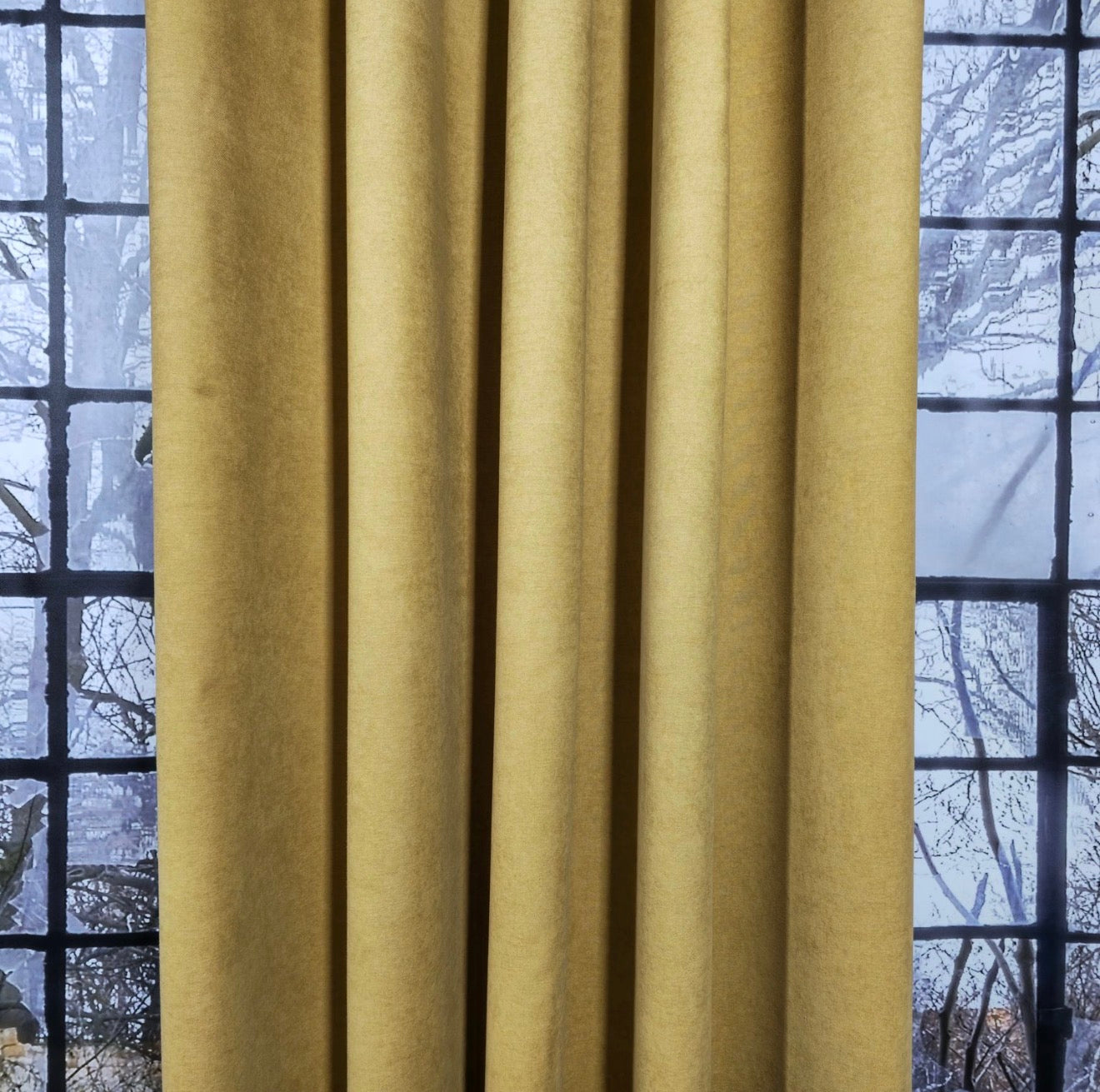 Wave Vorhang „Solea“ – Blickdicht in Senfgelb