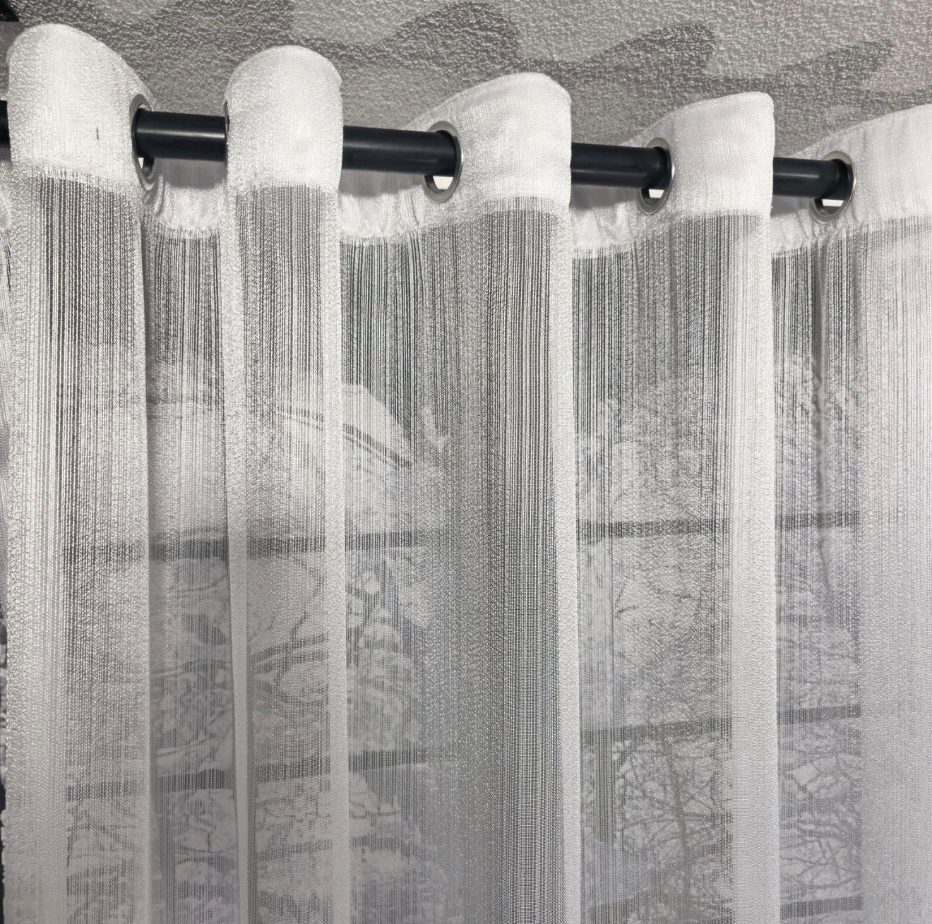 Wave Vorhang „Velora“ – Feinstruktur Halbtransparent in Reinweiß