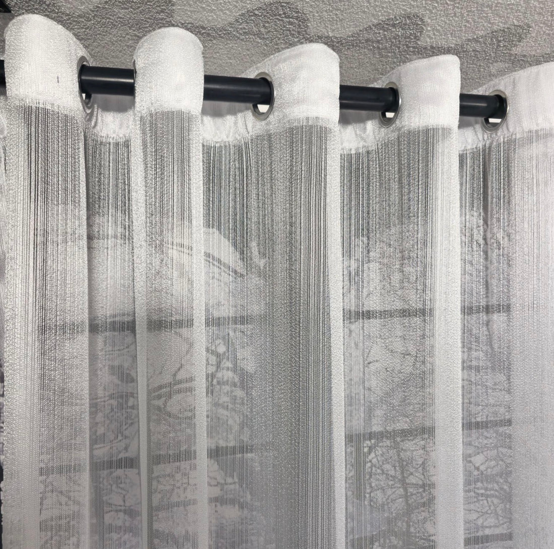 Wave Vorhang „Velora“ – Feinstruktur Halbtransparent in Reinweiß